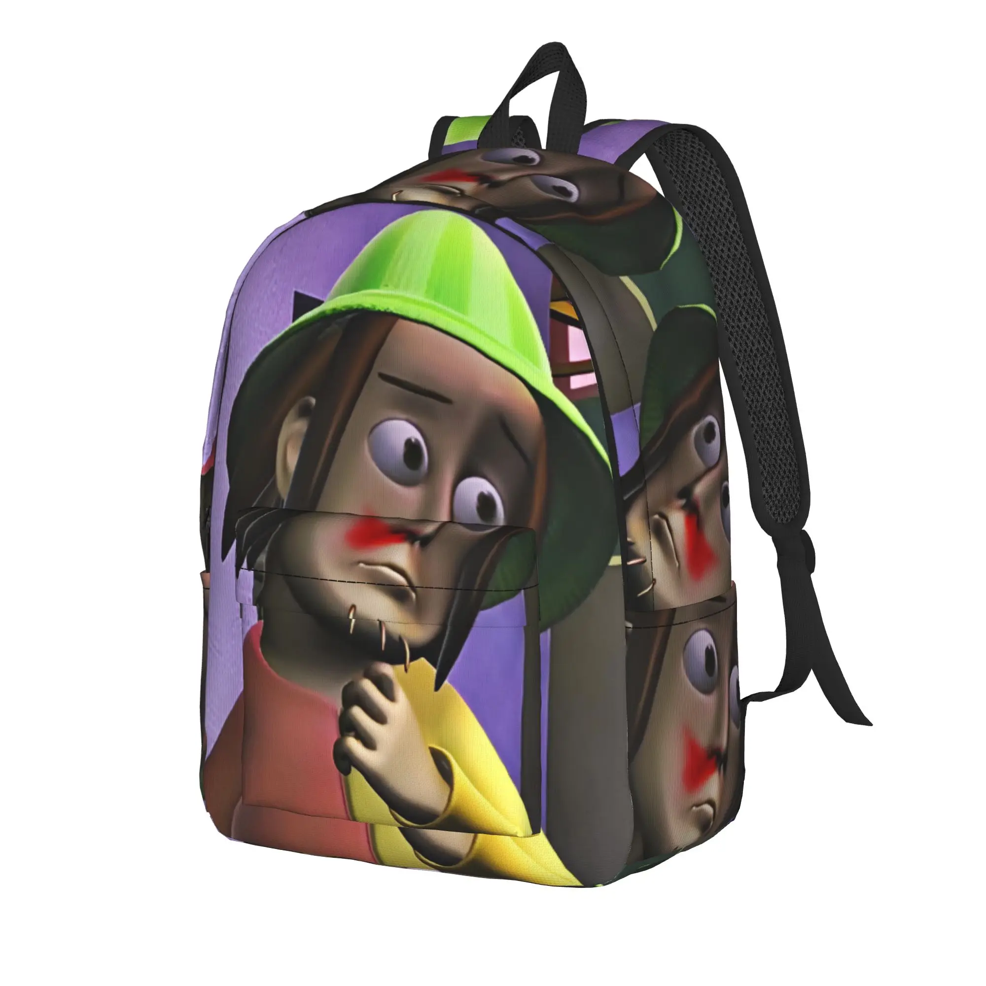 Mr.Stain on Junk Alley Fashion Backpack High School Hiking Travel  Daypack for Men Women Laptop Computer Canvas Bags