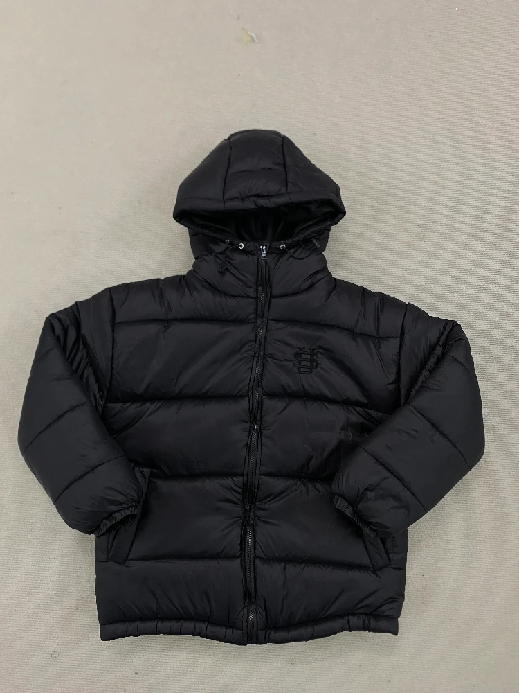 

Winter Gothic Street Fashion Warm Zipper Combination Hooded Cotton Jacket European and American Clothing Versatile Coat