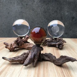 2 Soportes de Madera para Esferas de Cristal, Base de Exhibición para Esferas de Madera Flotante, Meditación, Energía, Piedra Espiritual, Feng Shui para el Hogar # 2