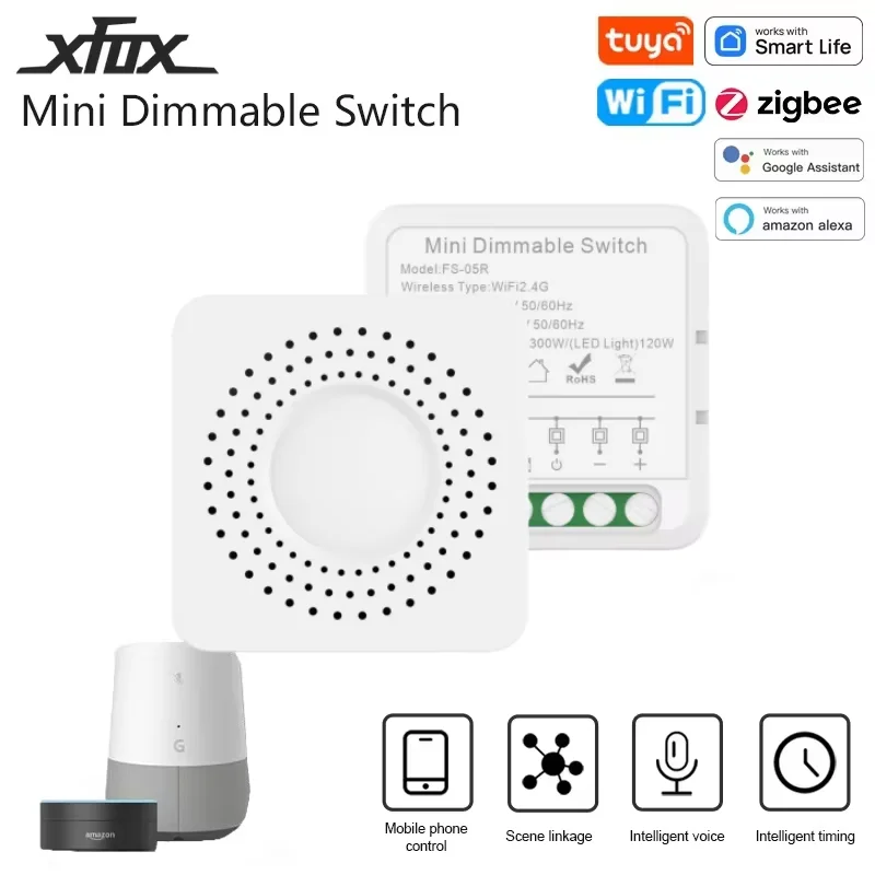 Tuya Smart Dimmer Switch WiFi BT/ZigBee Module Light Switch AC110-240V  DIY Switches Smart Life APP  Work With Alexa Google Home