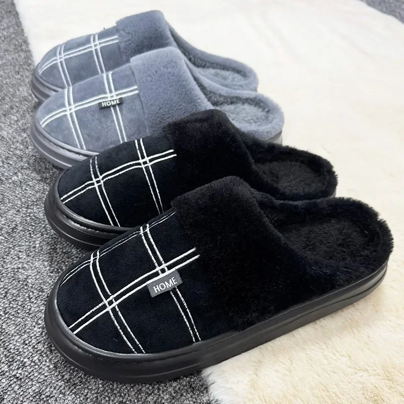Cotton Slippers Warm, Soft, Flat, Silent and Anti-slip.handmade Large-sized, Form-fitting Casual Home Slippers for Couples