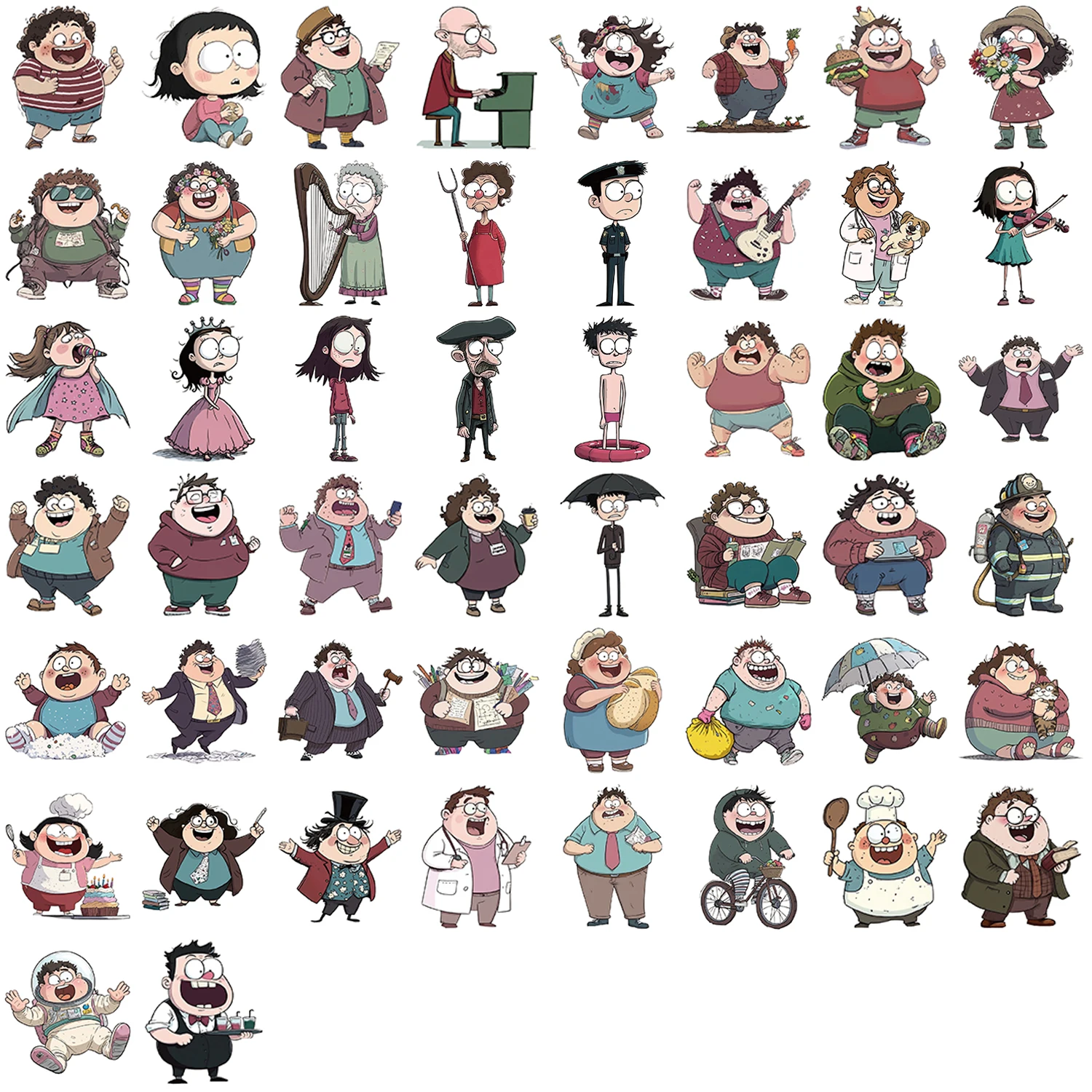 50 قطعة من ملصقات الرسوم المتحركة ذات الطابع الكرتوني لأكواب وأجهزة الكمبيوتر المحمولة والهواتف المحمولة وحقائب السفر #6