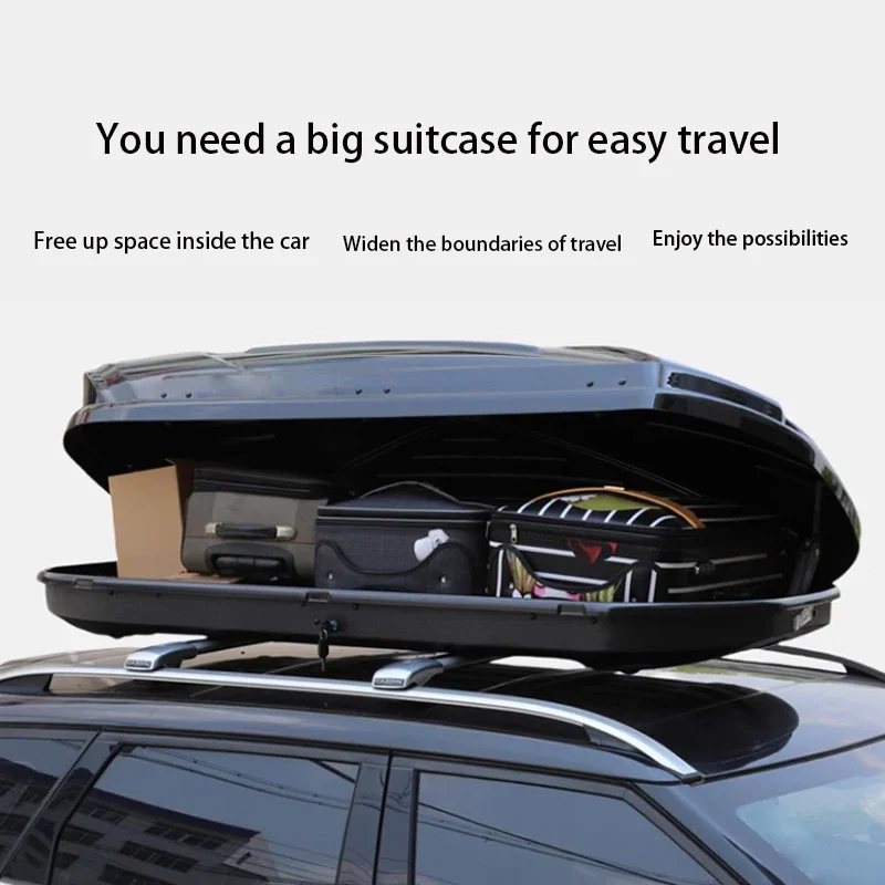 High Quality 550L Car Roof Waterproof and Rainproof ABS Suitcase Openable on Both Sides for SUV and Pick-up Cars