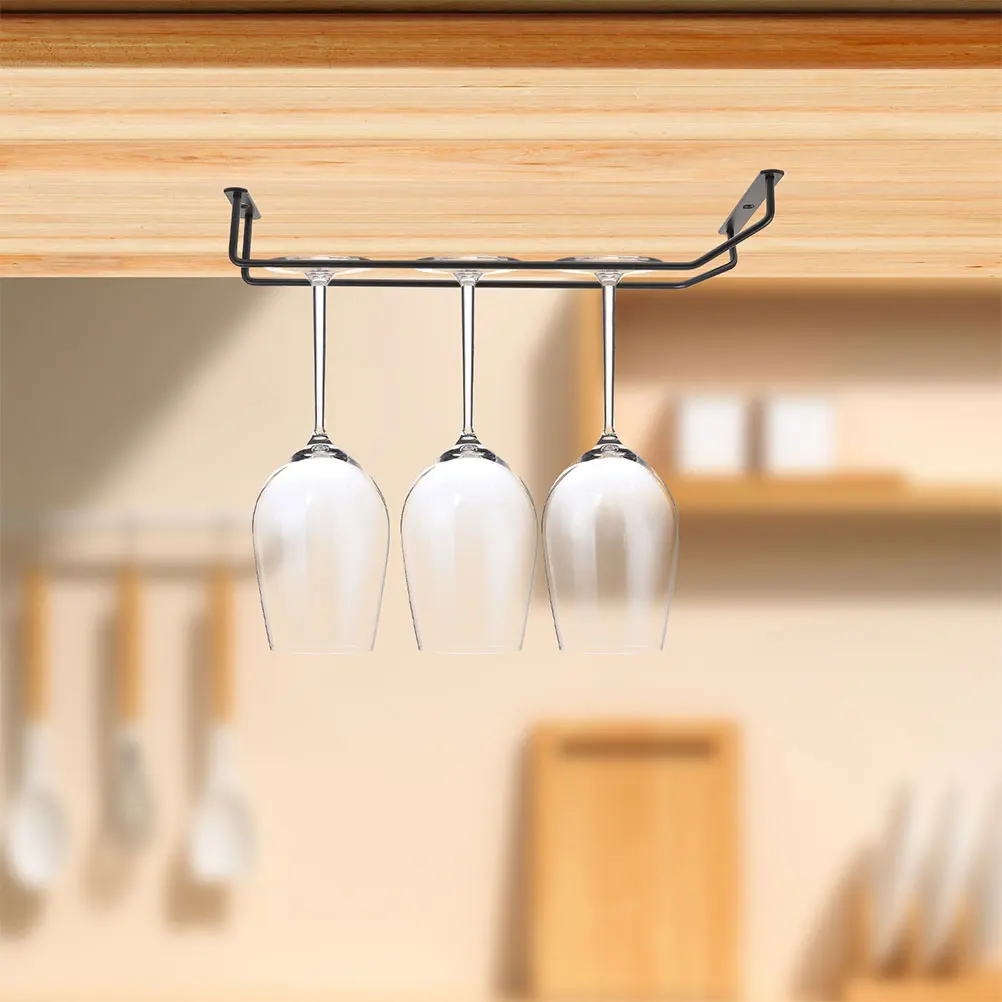 

2pcs Glass Rack Ceiling Mounted Glass Rack Metal Hanging Cup Organizer Spacesaving Elegant Storage Solution