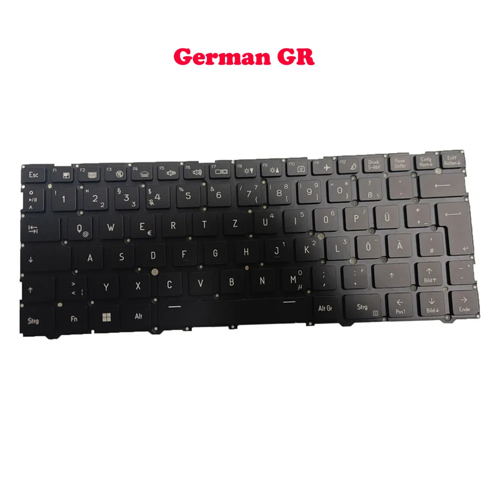 YD Laptop NO Backlit Keyboard For CVM23F26D09430 6-80-L2410-07A-1 WIN11 German GR CVM23F23US9430 6-80-L2410-01B-1 English Black