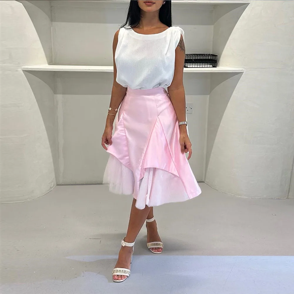 Customized Patchwork Elegant Es Scoop Collar Sleeveless Knee-Length Simple A-line Lovely Daily فساتين للحفلات الراقصة