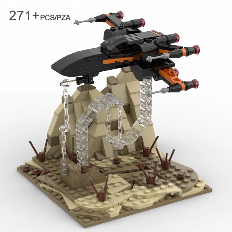 MOC-bloques de construcción de Starfighter flotantes, modelo de nave espacial de la República Imperial, bloques de montaje DIY, juguetes para niños, regalos de navidad