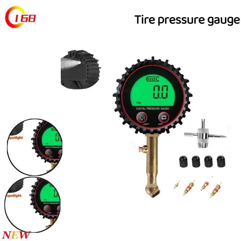 Tire barometer high precision digital display large screen tire pressure meter tire pressure detector