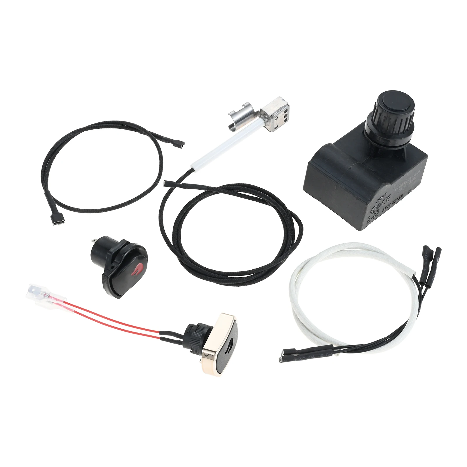 Electronic Ignition Module and Switch Button with Wires for CharBroil Ignition Systems and Most CharBroil Gas Grills,5 Outlets