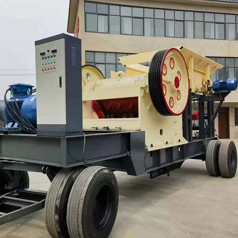 Hot Selling 500Tph Portable Mobile Trailer Wheeled Crawler Jaw Crusher With AC Motor, High Productivity, For Rock Limestone