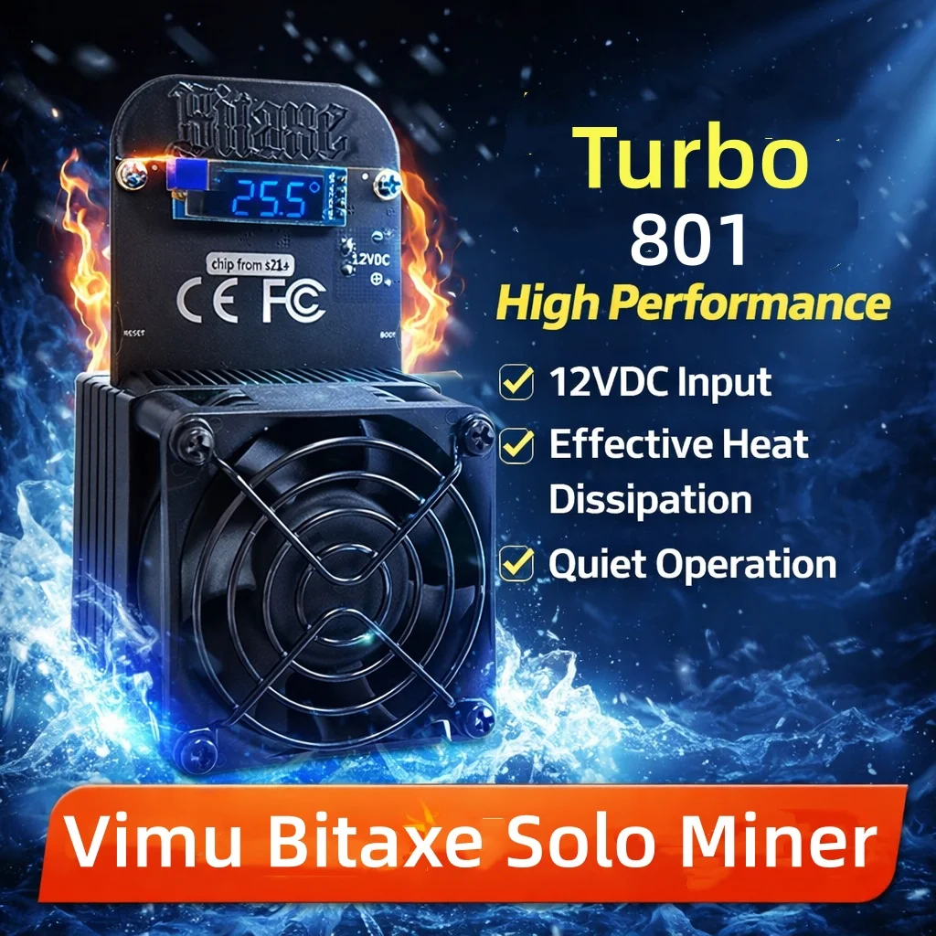 New Bitaxe 801 2.5Th/s Bitcoin ASIC Solo Miner | Low Noise Low Power Open Source Home BTC Mining