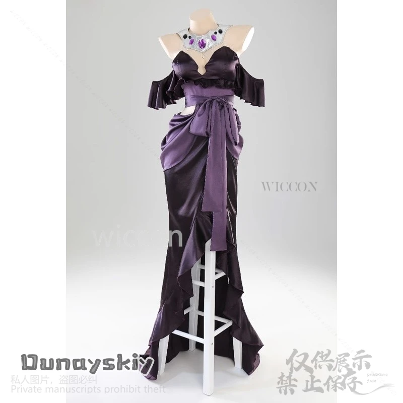 أنيمي أفرلورد الموسم 4 تأثيري ألبيدو زي مثير حتى فستان نحيل قلادة لوليتا زي حفلة هالوين عيد الميلاد كرنفال شعر مستعار