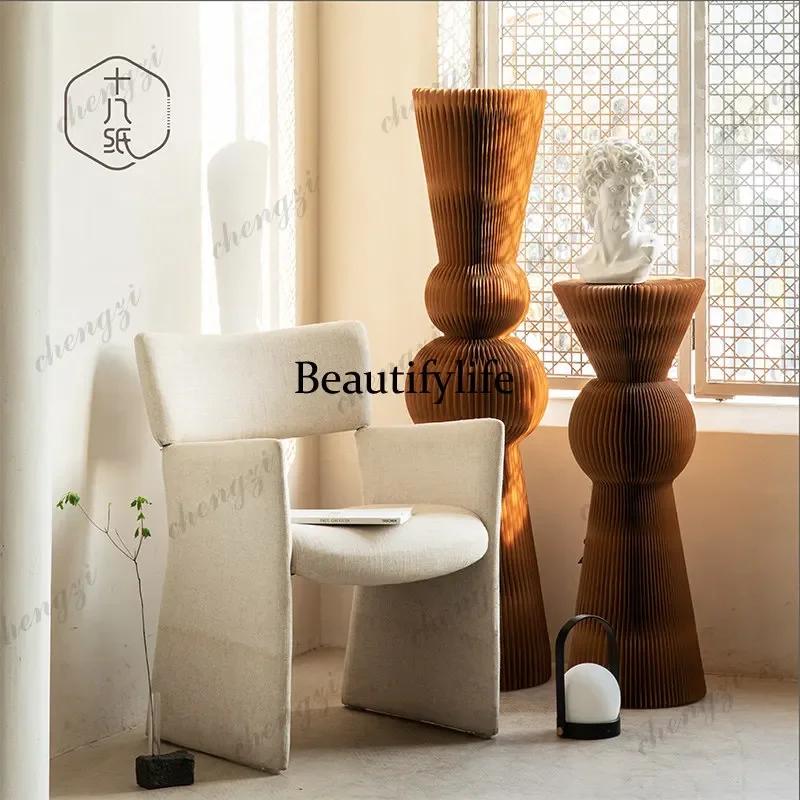 a55 Decorative Display Stand Commodity Cosmetics Display Egyptian Columns Art Display Booth Customized Window Storage