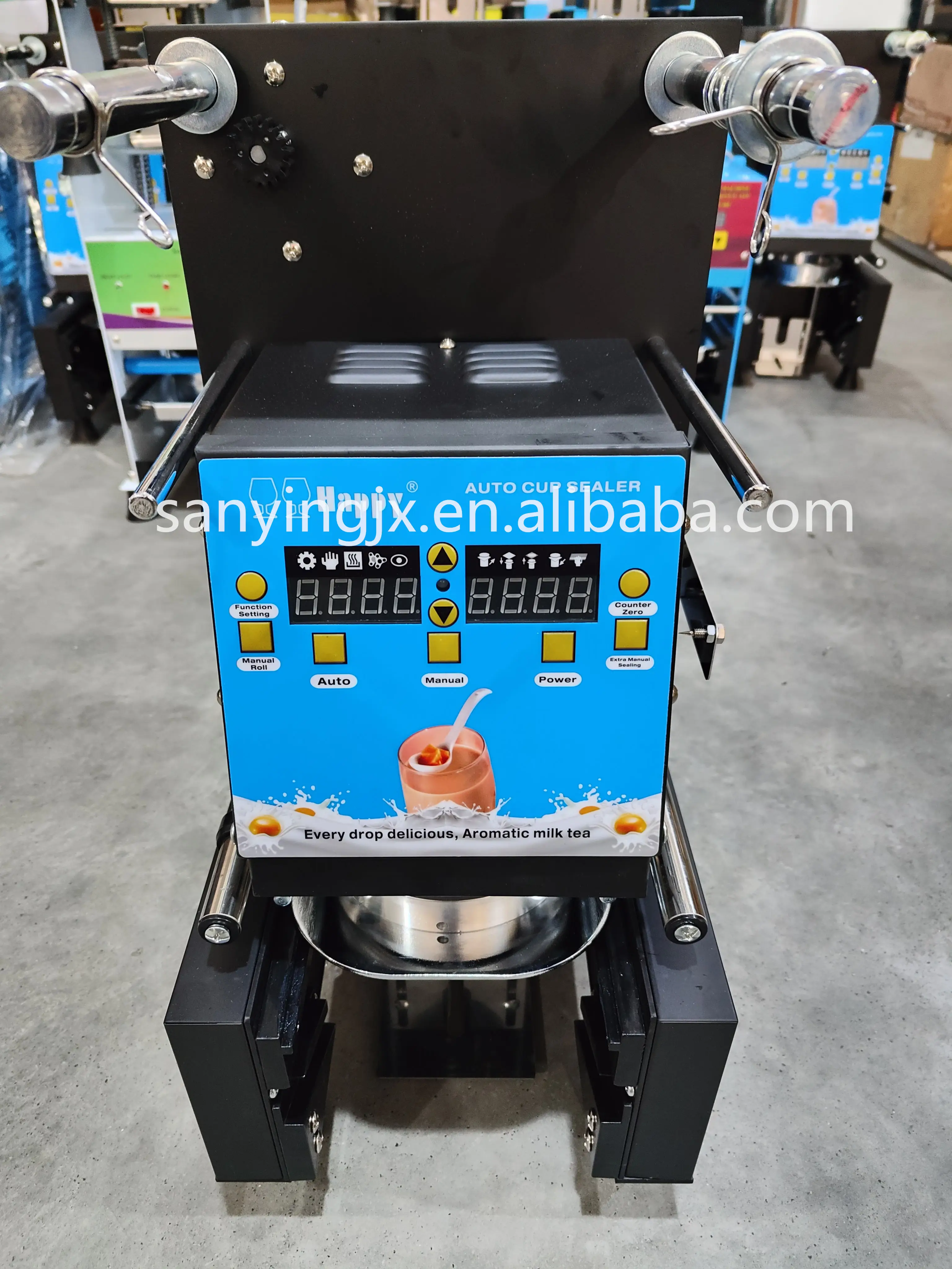 Commercial Automatic Plastic Cup Sealer Beverage Milk Tea Sealing Machine Electric Bubble Tea Shop Equipment