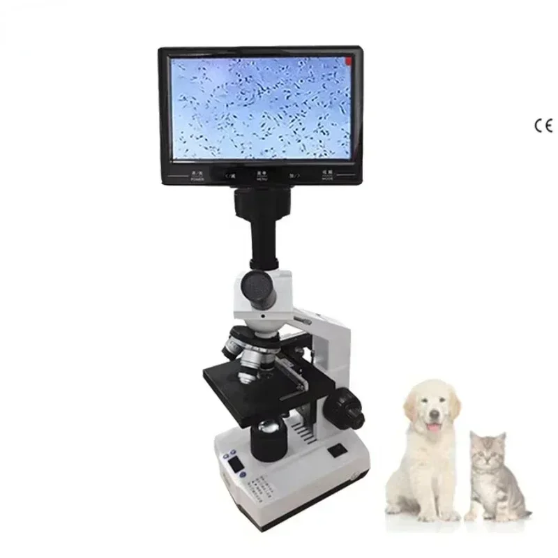 Biological Microscope Veterinary 5 inch LED screen Laboratory Microscope Hot sales