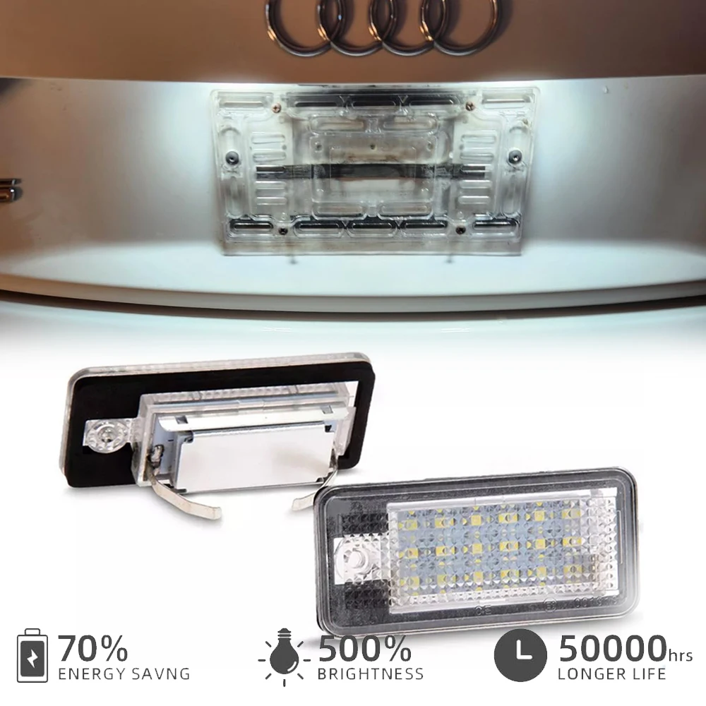 

OEM 6000K светодиодные задние фонари номерного знака Canbus для Audi A3 A3 Cabriolet S3 A4 S4 RS4 B6 B7 Sedan A5 A6 A8 Quattro Q7