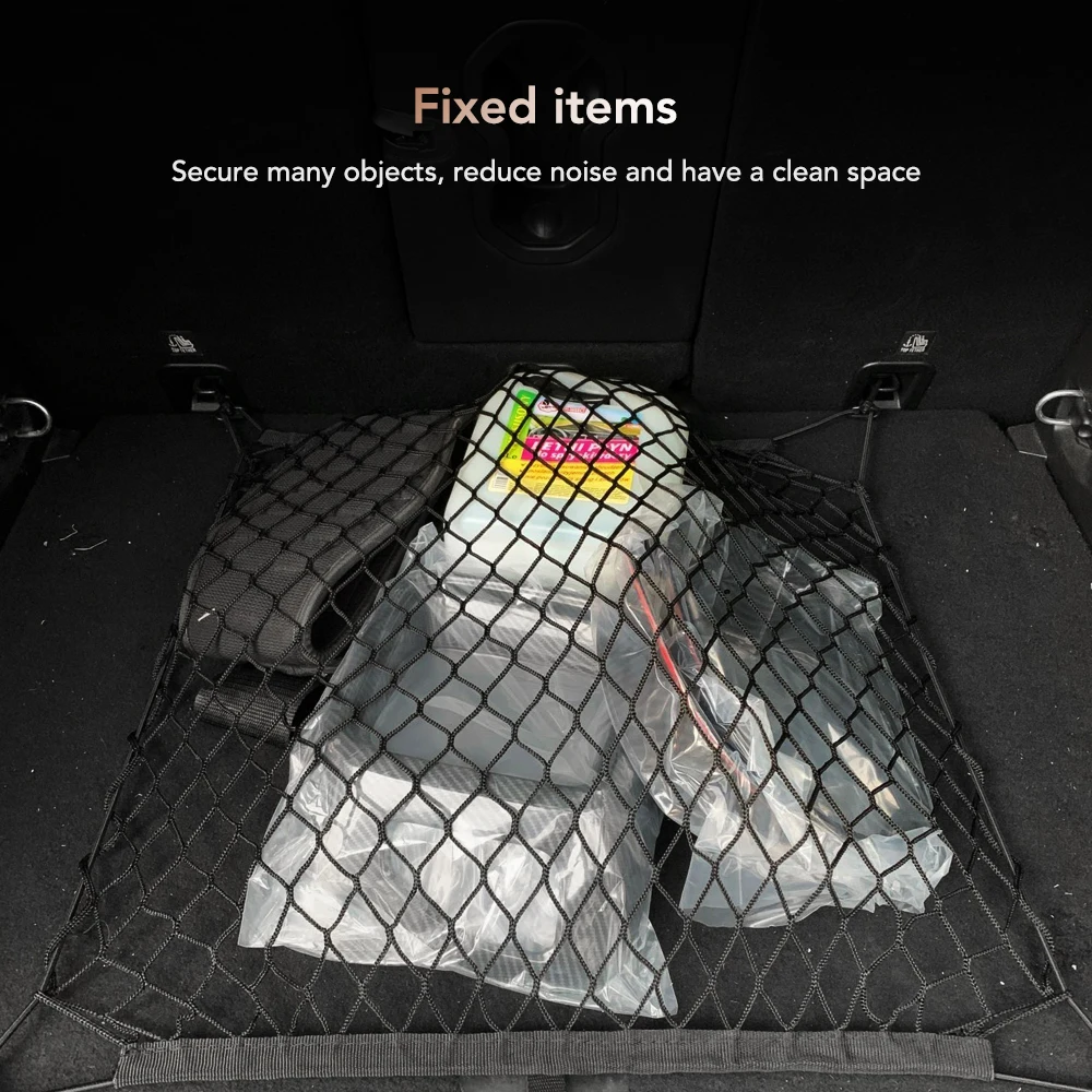 4 HooK Car Trunk Cargo Mesh Net Luggage For Volvo S40 S60 S70 S80 S90 V40 V50 V60 V90 XC60 XC70 XC90 view 3