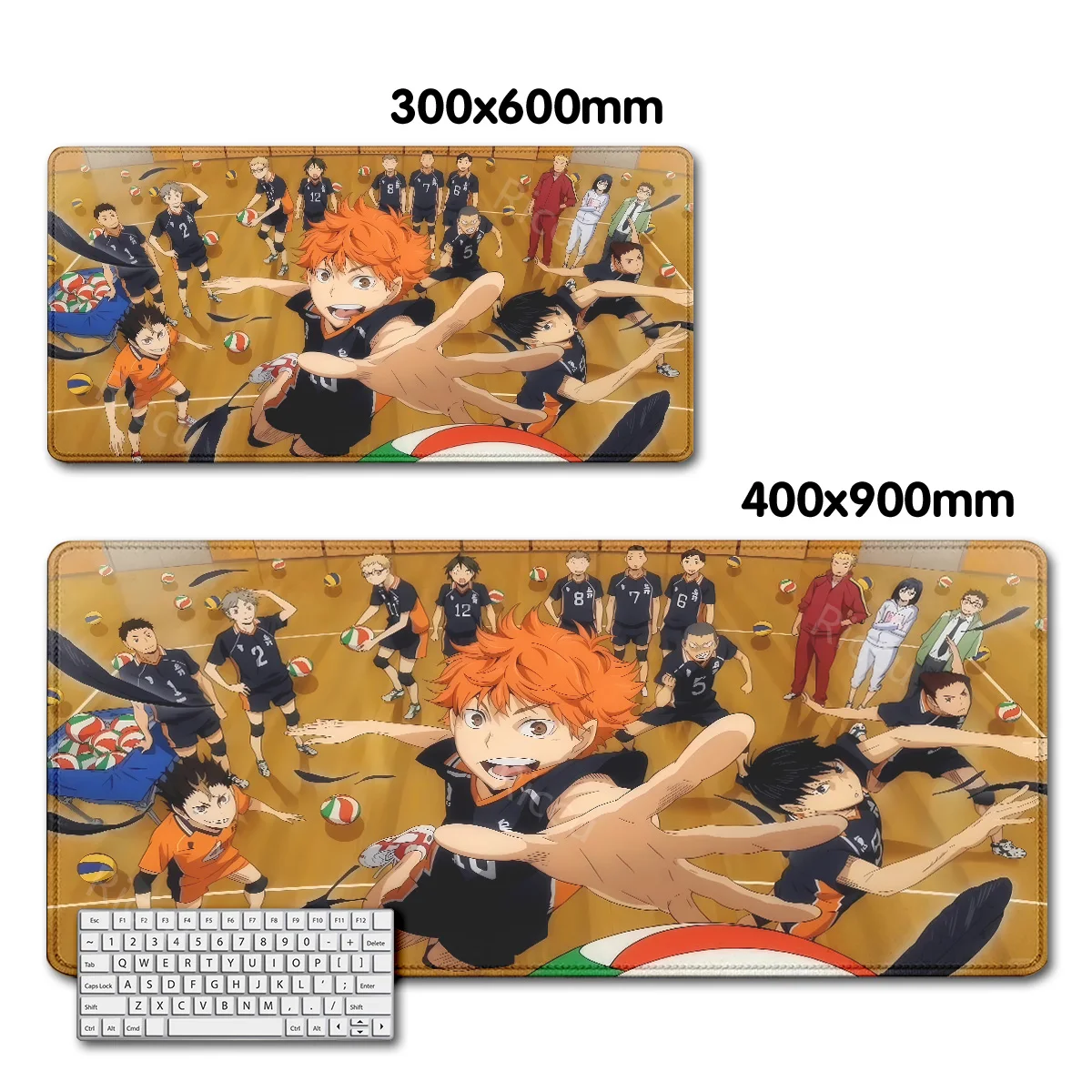 Mousepad besar Anime Haikyuu Manga 900x400mm Keyboard kantor alas Mouse karet permainan antiselip HD teclado mouse pad Laptop karpet