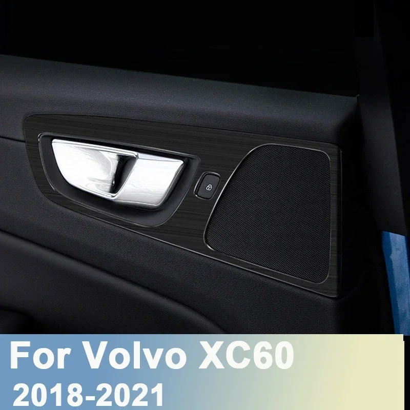 

Stainless Steel Car Interior Door Handle Bowl Frame Cover Trim For Volvo XC60 2018-2020 2021 2022 2023 2024 2025 Accessories