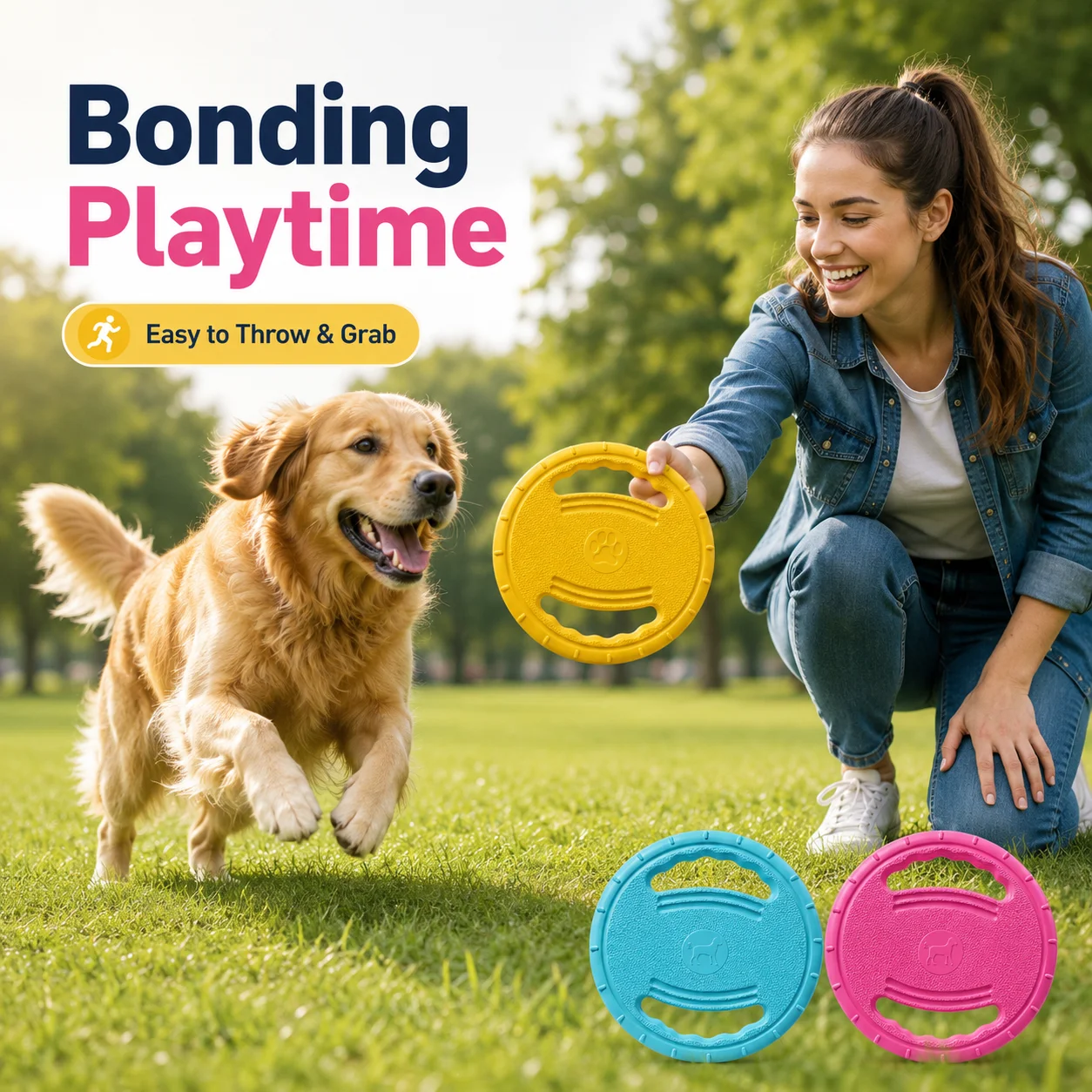 Flying Disc Dog Training Toy - Interactieve Hondenvliegende Schijf, 20cm Hondentrainingsschijf met