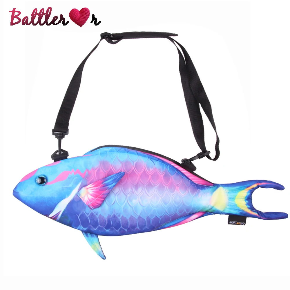 3D Fish Shaped Purses and Handbags for Women Hip Hop Shoulder Mesenger Bag Designer Women Fashion Small Crossbody Bag Cosplay