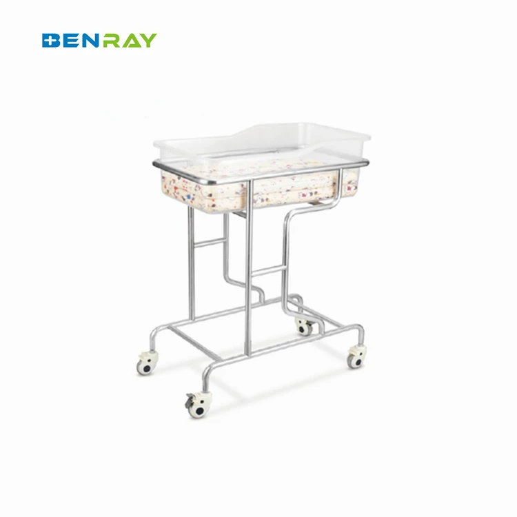 Baby Medical Medical Hospital Transport Trolley Infant Cot Wiht Bassinet Newborn Baby Crib Bed Cart