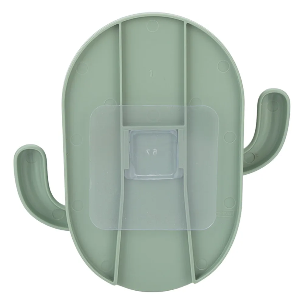 Wall Mounted Wall Mounted Storage Box Cactus Shape Space Saving Bathroom Organizer Shelf Green Toothbrush Storage Rack