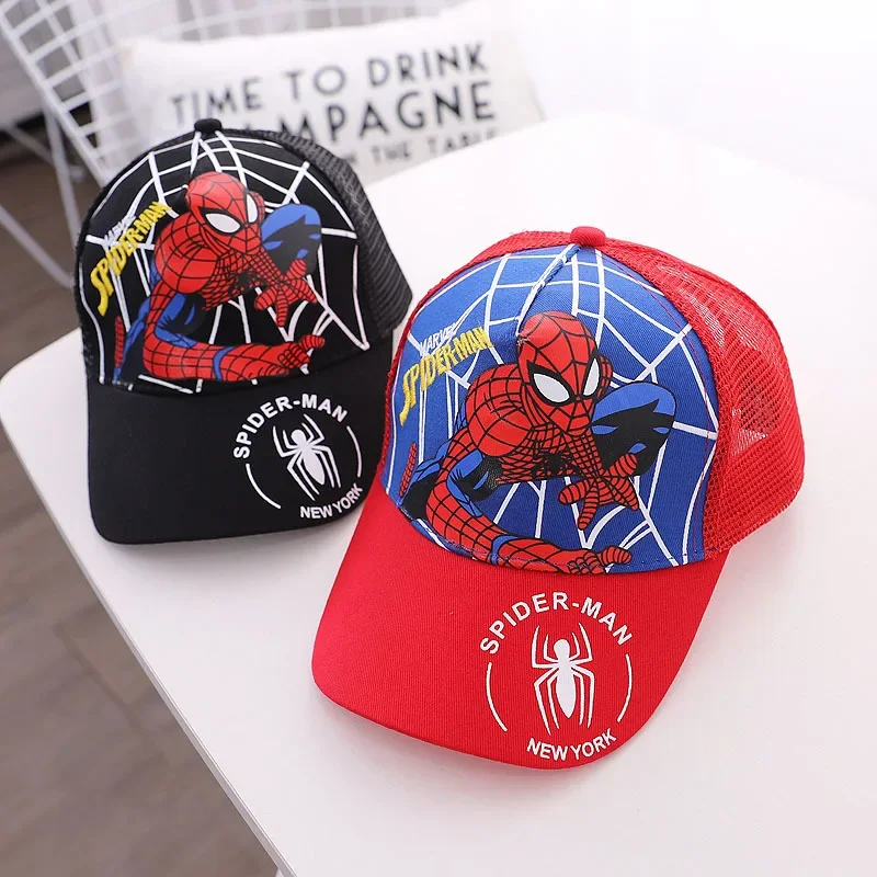 

Spiderman Baseball Cap Boys Girls Hats Superhero Peripheral Sunhat Childrens Birthday Gift Cosplay Props Fashion Caps