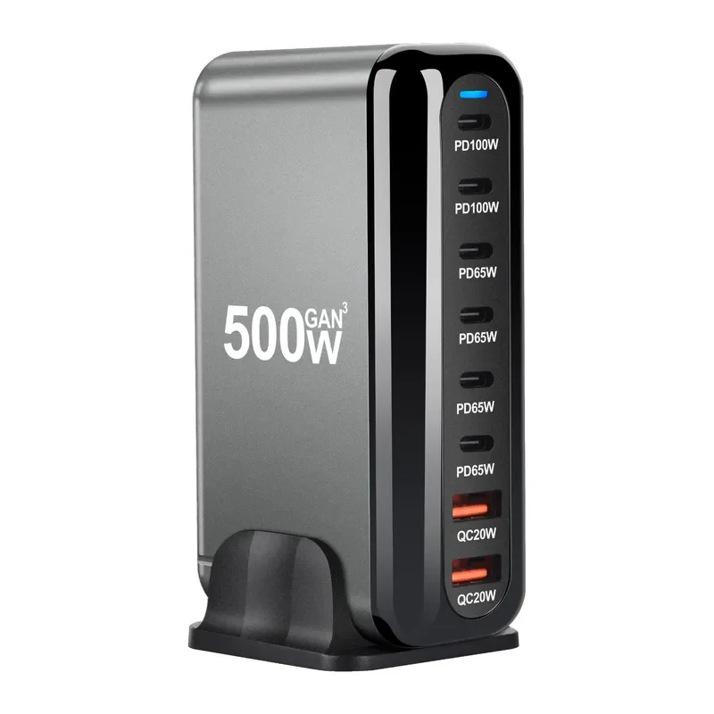 600W GaN PD3.1 Charger for Multiple Devices 500W Multi-Port PD Charger 320W 440W USB-C Power Adapter