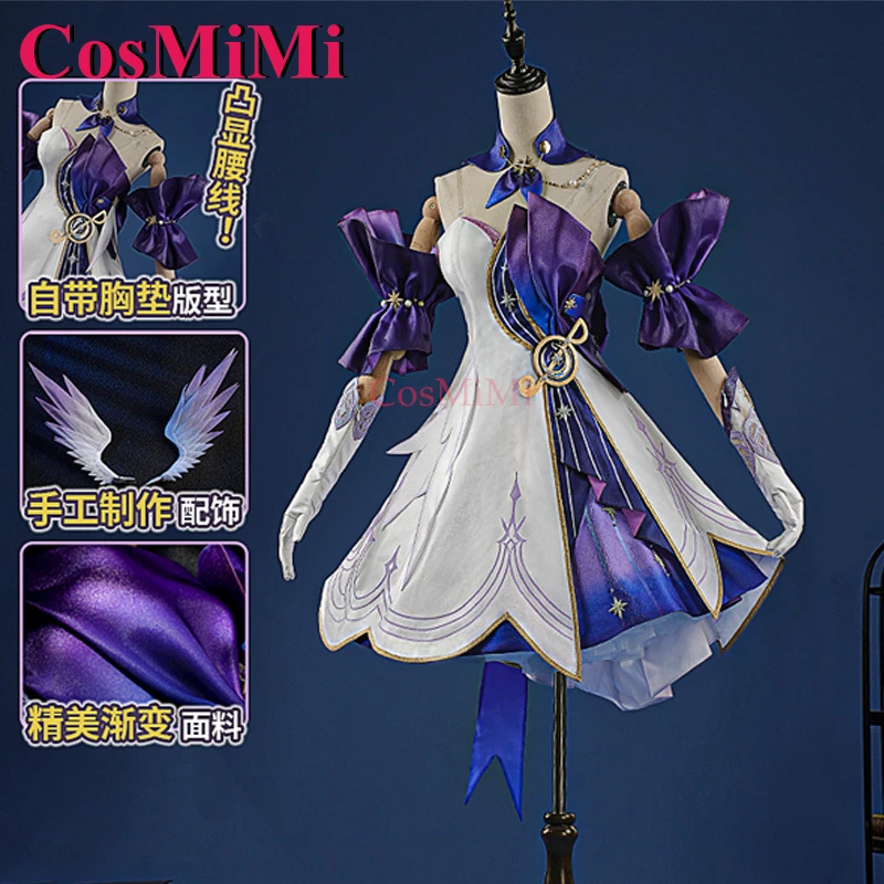 CosMiMi Game Honkai: Star Rail Robin Cosplay Costume Full Set Fashion Elegant Combat Uniforms Carnival Party Role Play Clothing