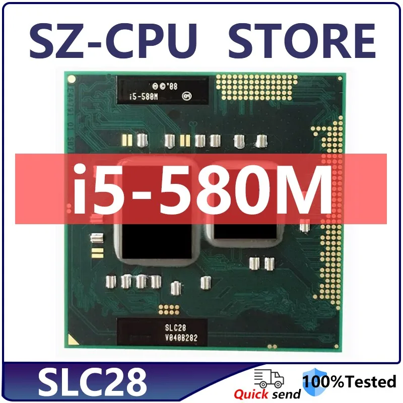 Core i5-580M Processor (3M Cache, 2.66GHz ~ 3.33Ghz, i5 580M, SLC28) PGA988 Laptop CPU Compatible with HM55 PM55 HM57 QM57