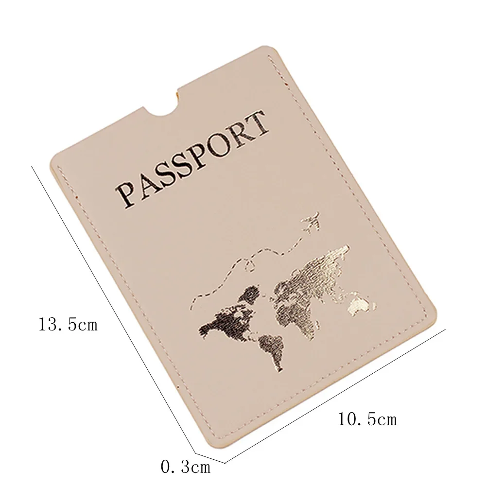 1PCS PU Leather Map Passport Cover Case Card Holder Fashion Wallet Lightweight Travel Accessories For Flight for Women or Men