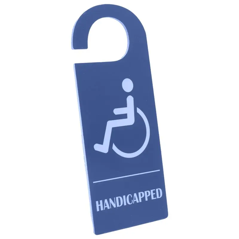 Upgraded 2 Pack Handicap Parking Sign 8.5 X 3.5 Inch, Blue Reserved Parking Wheelchair Reserved Parking Tag