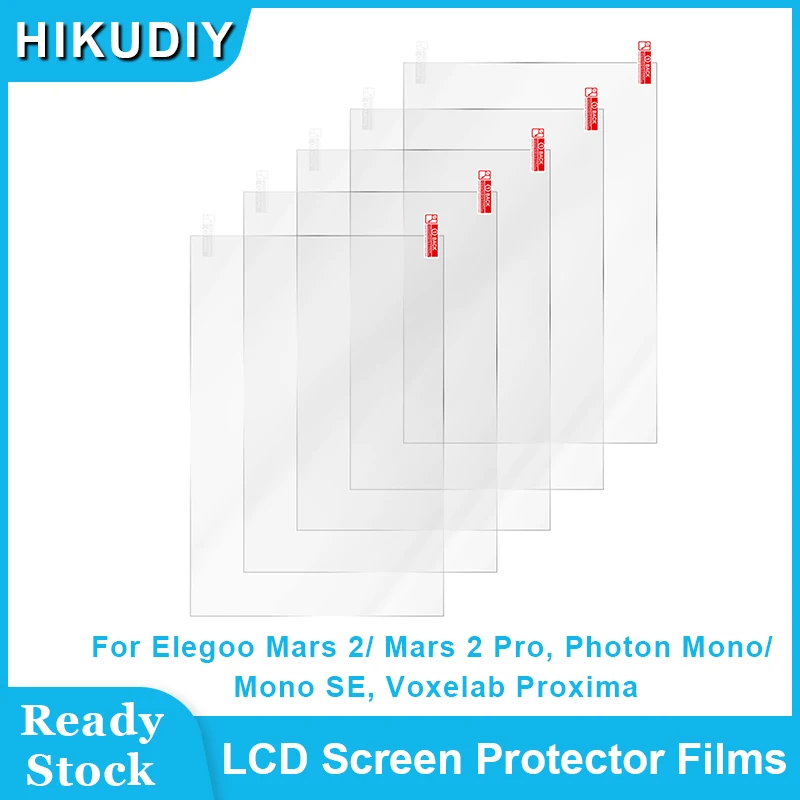 HIKUDIY 6.08inch Scratch-Resistant LCD Screen Protector Films for Resin 3D Printer Elegoo Mars 2/Mars 2 Pro, Photon Mono/Mono SE