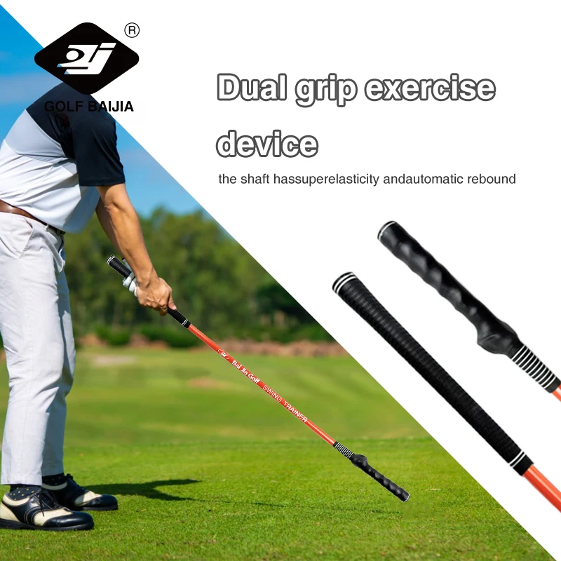 

Golf multifunctional double-headed practice stick-improve grip posture and hitting power