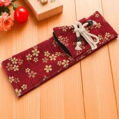 

Double Layer Drumstick Bag Durable Storage Case Floral Design Portable Lightweight Percussion Sticks Holder Stain Resistant