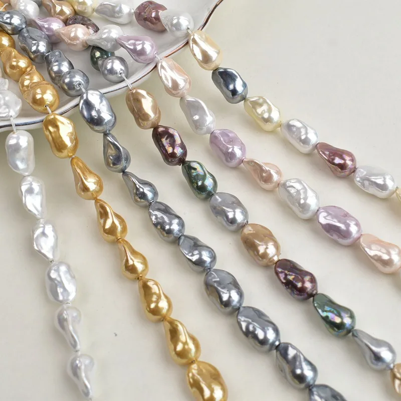 Imitation Baroque Shaped Shell Pearls, Human Tail Pearls, Handmade Beaded DIY Necklaces, Semi-finished Accessories, Loose Beads