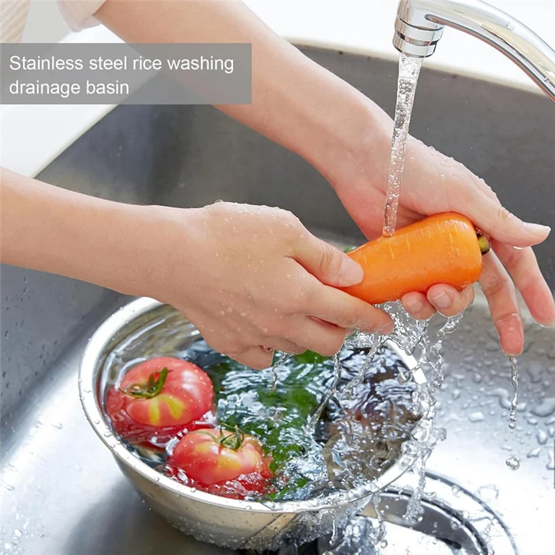 

A78U-Washing Bowl Made Of Stainless Steel, Sieve For Washing And Vegetables