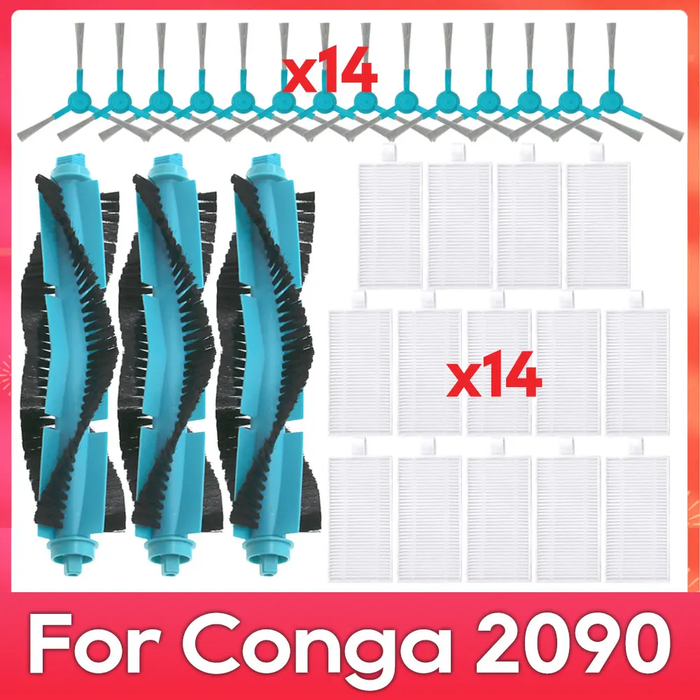 Compatible For Conga 2090 Roller Side Brush Hepa Filter Robot Vacuum Cleaner Accessories