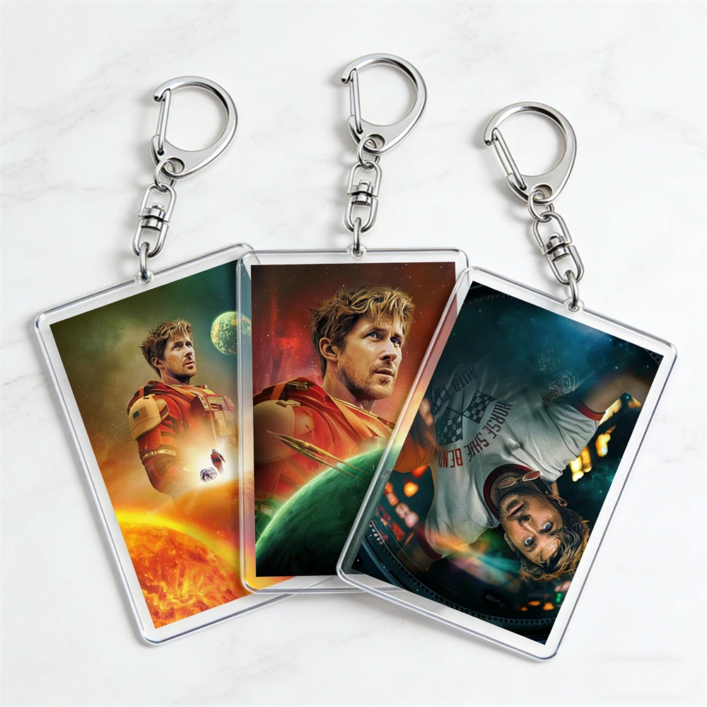 Llavero de la Película Hail Mary para Accesorios, Emblema de Misión, Rocky Space, Andy Weir, Advertencia, Astrofage, Regalos para Fans