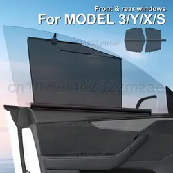 For Tesla Model Y/3/S/X 2018-2025 Car Sunshade Side Window Sunshades Window Sunburn Protective Cover Car Interior Accessories