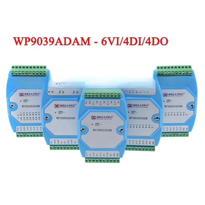 6VI / 4DI / 4DO 0-10V Digital Input And Output Module / RS485 MODBUS RTU Protocol WP9039ADAM