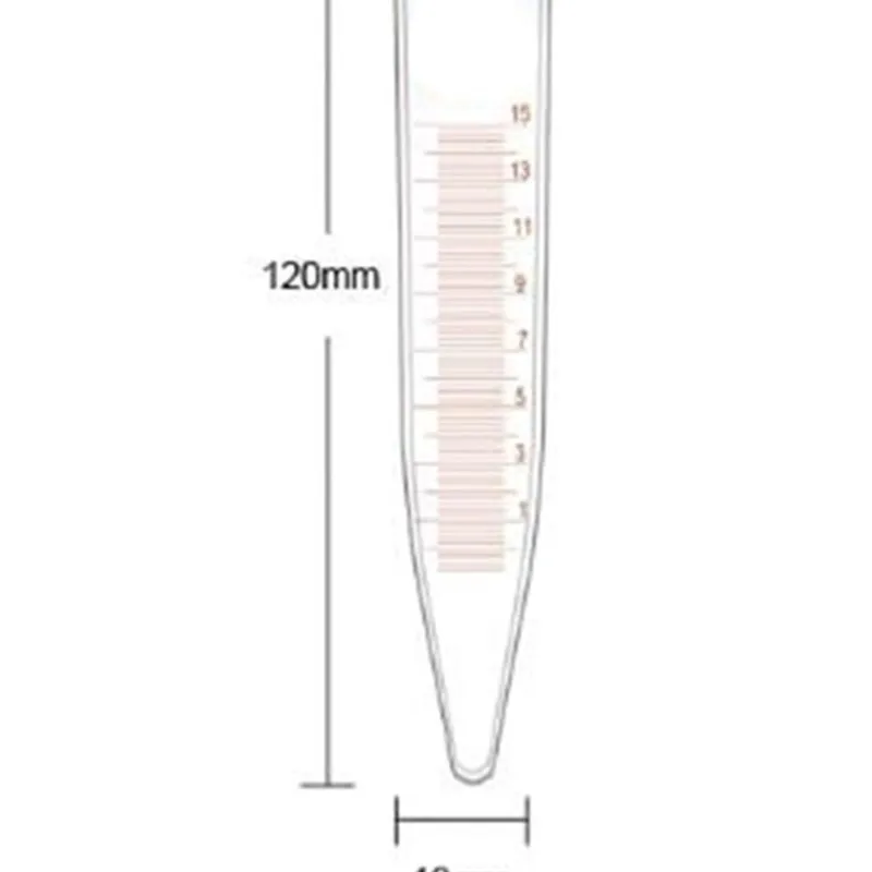 Laboratory glassware for chemical test tube with flat glass scale centrifuge tube 15ml standard grinded cone bottom