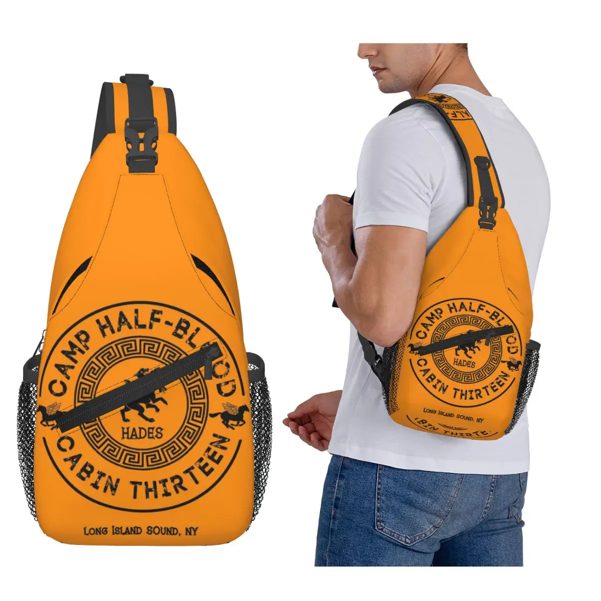 

Cabin Thirteen - Hades - Percy Jackson - Camp Half-Blood нагрудная сумка Мужской рюкзак через плечо на слинге Нагрудная сумка Рюкзак на плечо