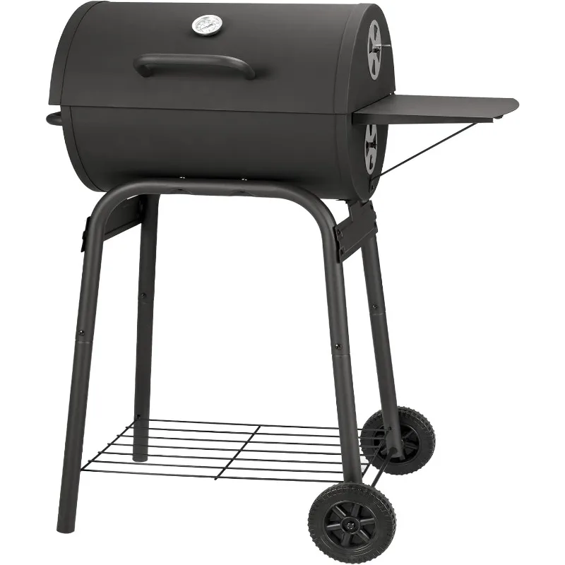 

Barrel Charcoal Grill, Large Charcoal Grills With Side Shelf, Outdoor BBQ Grill,Perfect For Backyard Camping, Patio Parties