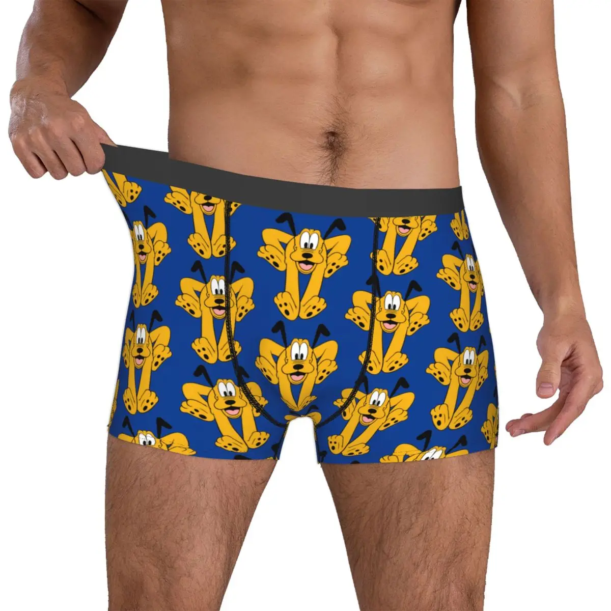 

Мужское нижнее белье Custom P-Plutoes с принтом, трусы-боксеры с мультяшным рисунком, мягкие трусы