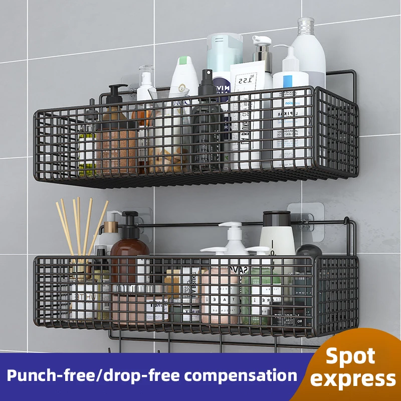 Bathroom Storage Rack Bathroom Shelf Wall Mounted Corner Storage Shelves Punch-free Toilet Rack Bathroom Organizer