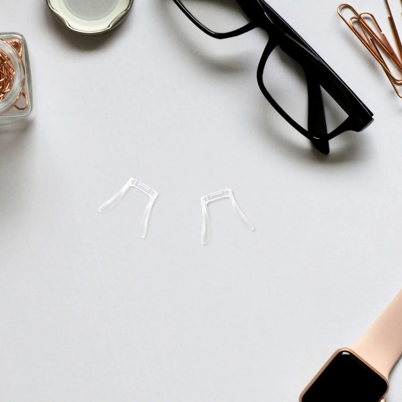 

2Pcs Glasses Nose Pads Replacement Push-in Ergonomic Nose Bridge Pads Anti-Slip Cushions for Eyeglasses Sunglasses Comfort Fit