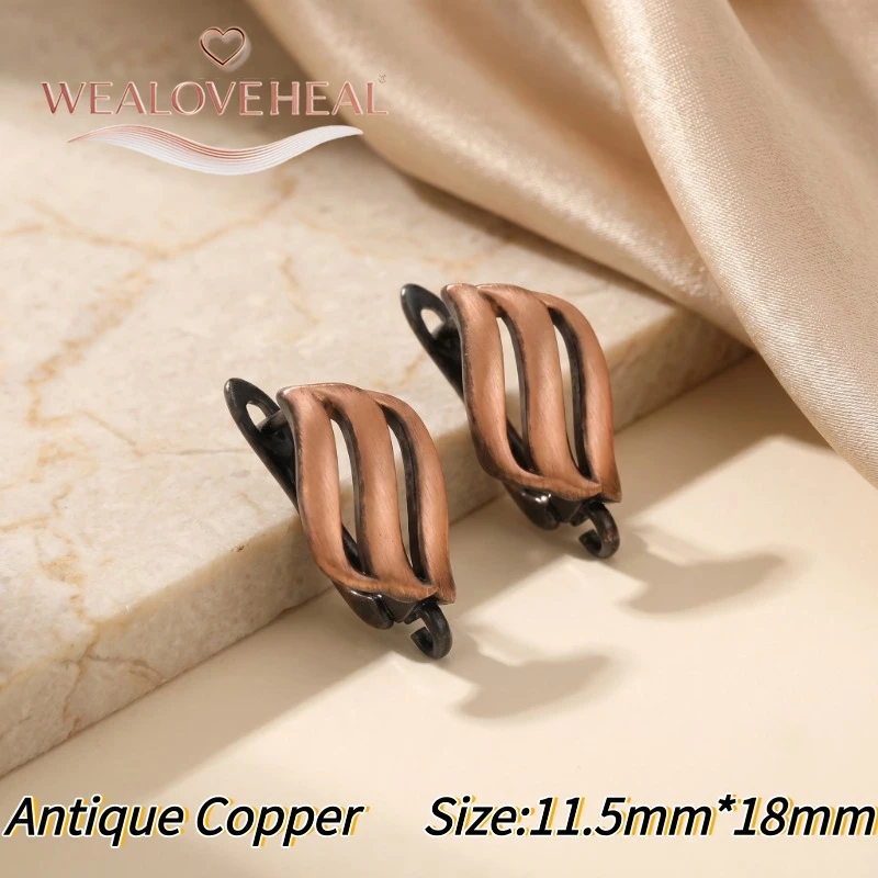 schmuckherstellung zubehör，Vintage Messing-Ohrringhaken, Antik-Bronze und Antik-Kupfer Ohrhaken für DIY-Schmuckherstellung, Ohrring-Zubehör – Detail 24