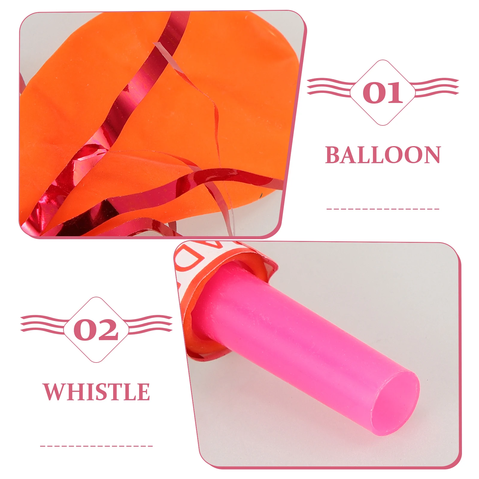 

30 Pcs Whistle Balloon Noisemaker Colourful Party Blowers Balloons Wedding Birthday Noisemakers Baby